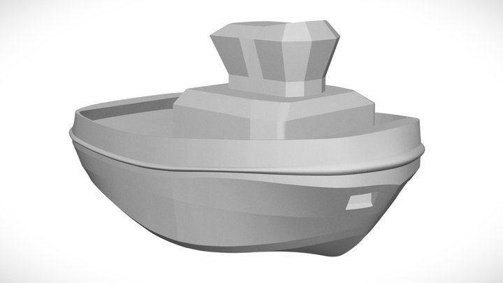 Azimuth Stern Drive Tugboat (HULL ONLY) 3D Model