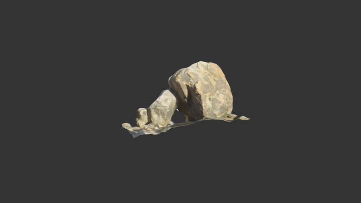 3D Model of Granite Boulders in Alabama Hiills 3D Model