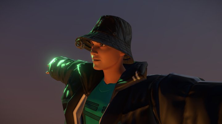 Asian Guy Hiphop ReadyPlayerMe Avatar 3D Model