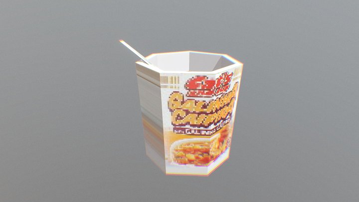 Miojo de pote no estilo de ps1 – Modello 3D gratuito STL