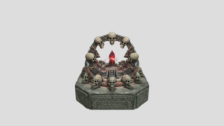 Eldritch Skull Circle – Kostenloses 3D-Modell STL