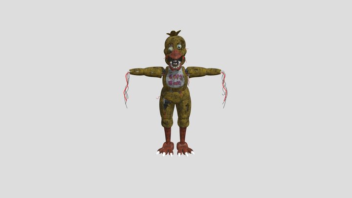 Stylized Withered Chica(Secnerix) 3D Model