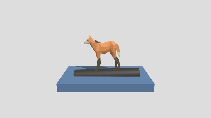 Maned Wolf 3D Model