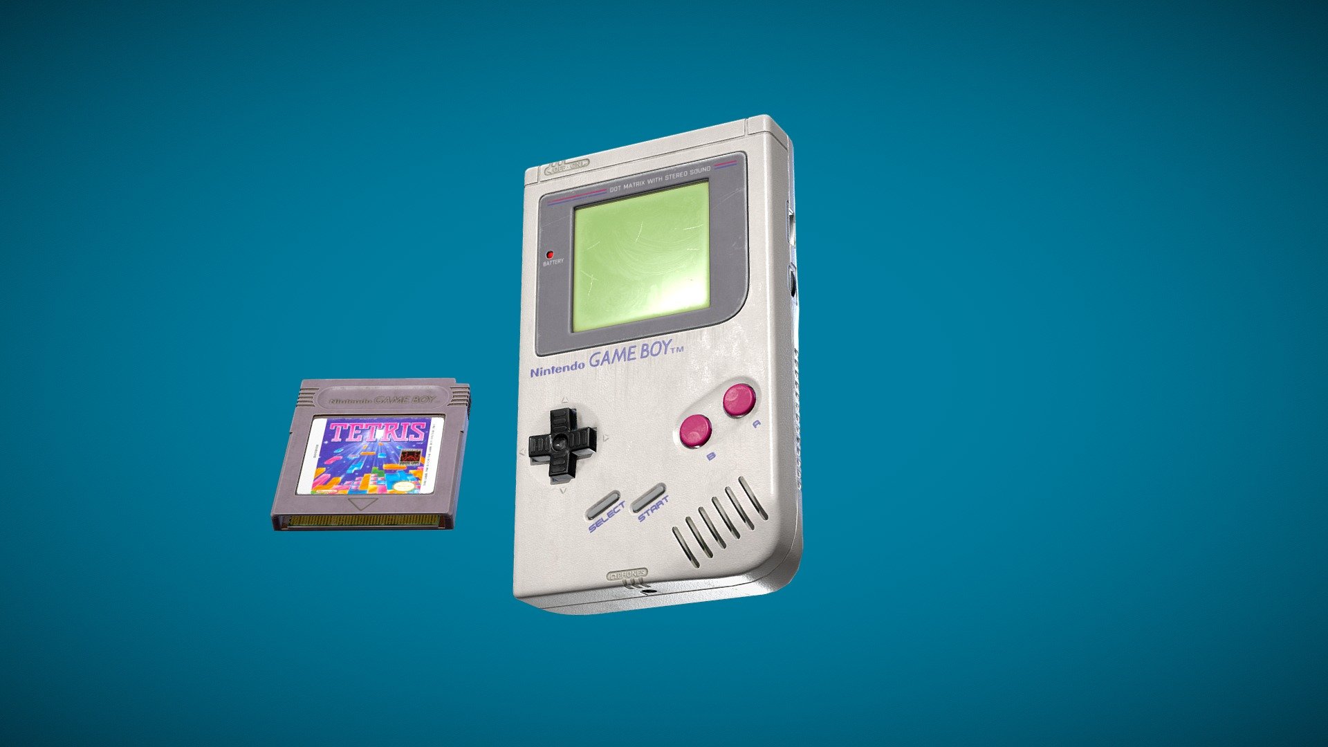 Nintendo Game Boy 3D model - Download Electronics on