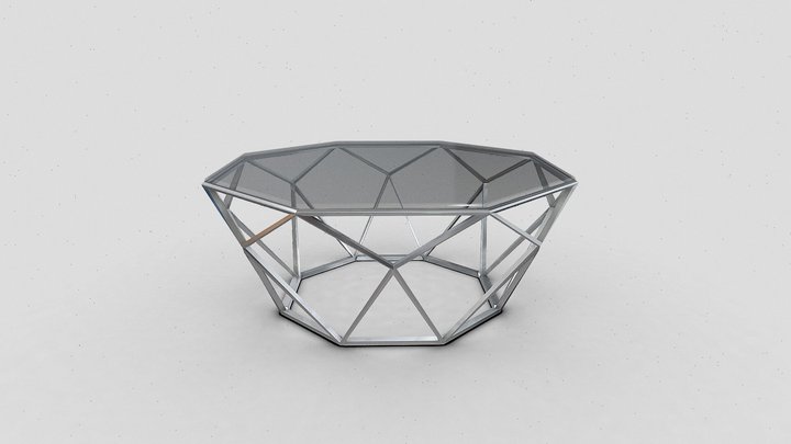 Modern Glass Table 3D Model