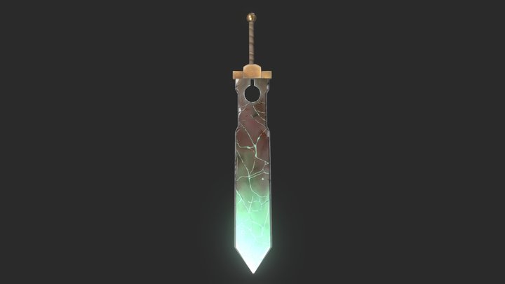 Handpainted Glowing Sword! 3D Model
