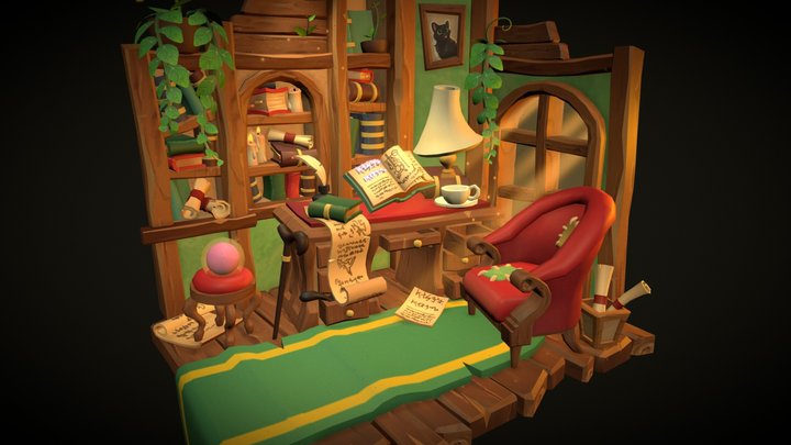 DAE Crib - "Where the Ancient Thinker Ponders.." 3D Model