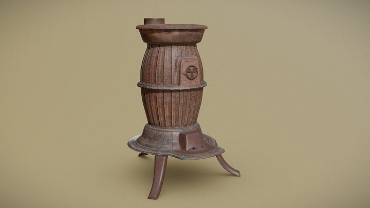 Rusty Stove 3D Model