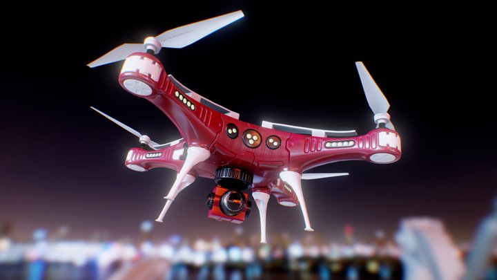 Free Sci-Fi Drone : Full Pack In Description 3D Model