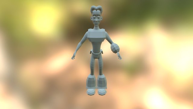 Retopologized Character 3D Model