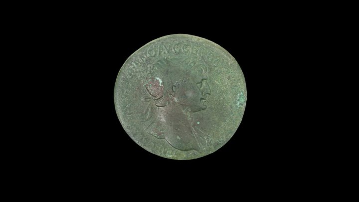Sestercio de Trajano 3D Model