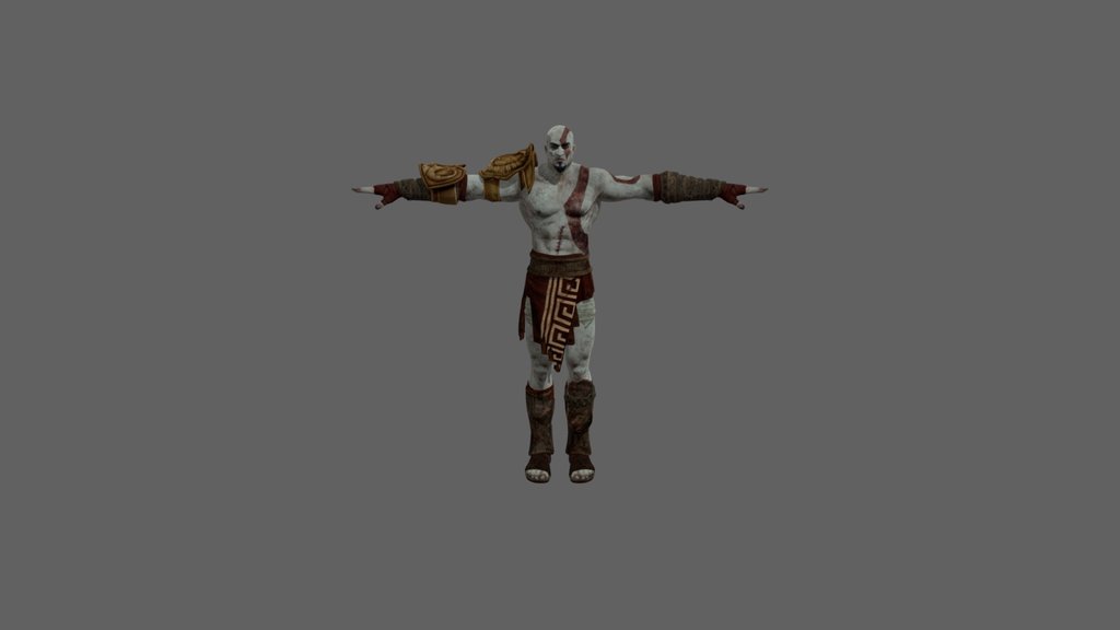 God of War 3 Kratos - Rigged and Texture
