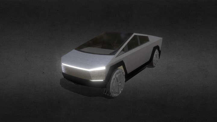 Tesla cybertruck (lowpoly) 3D Model