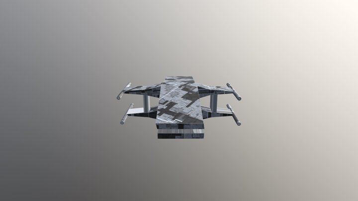 Spaceship Textured 3D Model