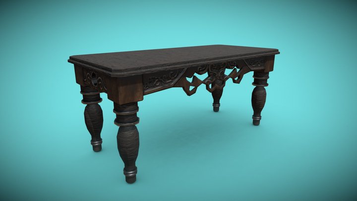 Victorian Coffee Table 3D Model