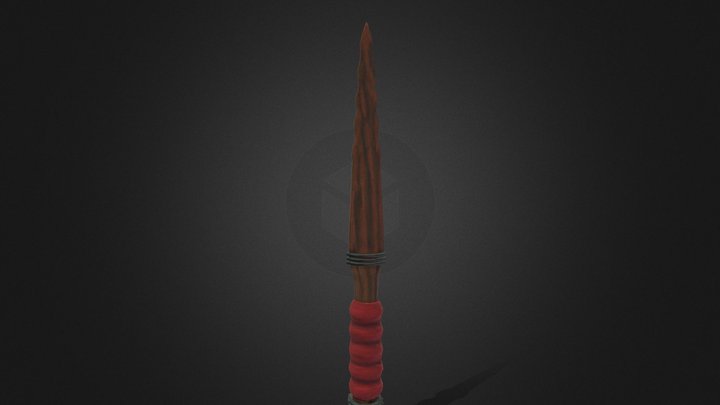 Stylised wooden dagger 3D Model
