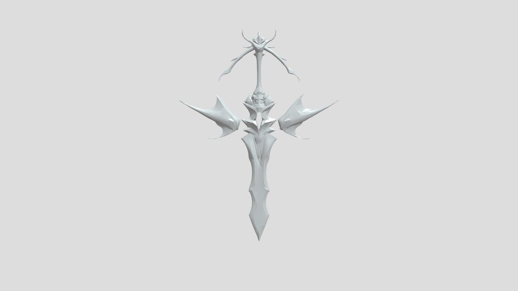 ornate dark fantasy spear or polearm weapon