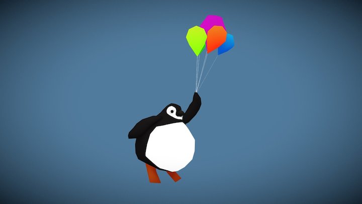 Flying Bird 3D Model