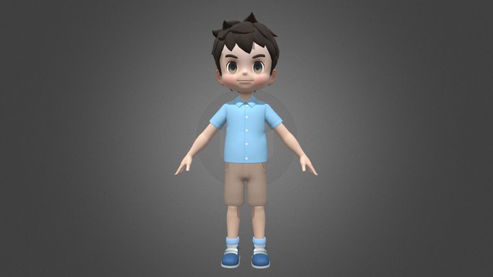 Kid boy child 3D Model