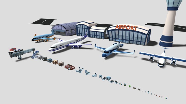 Airport Pack Total – Free 3D Model STL