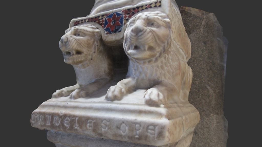 Base of a medieval Easter candlestick