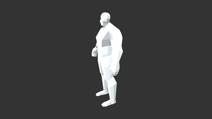 Low Poly Complex Male Character Base 3D Model