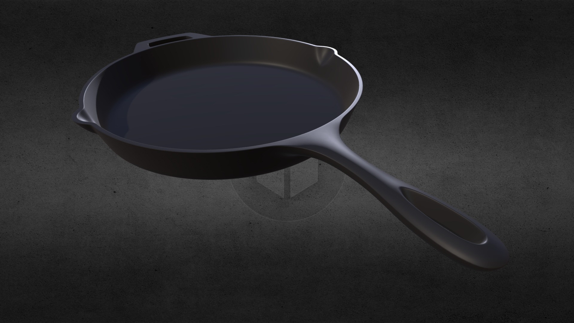 3D model Cast Iron Skillet - This is a 3D model of the Cast Iron Skillet. The 3D model is about a close-up of a magnifying glass.