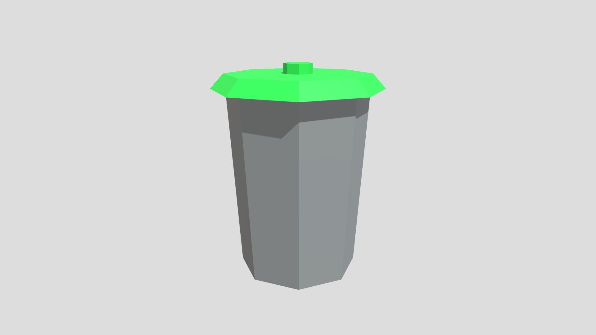 Poubelle Low Poly