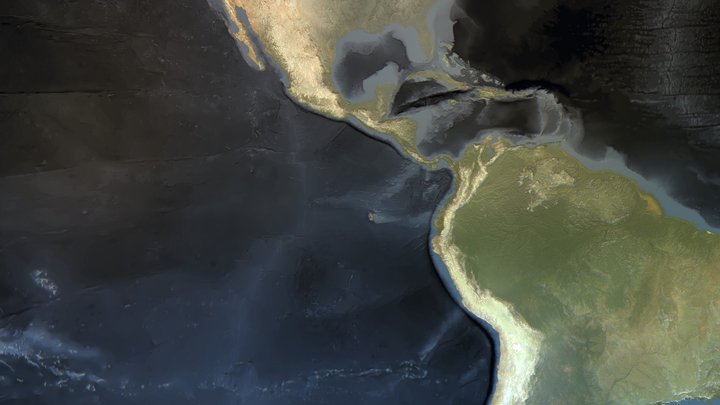 Spherical World Map 3D Model