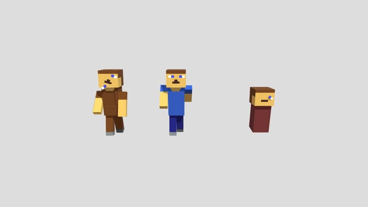 Mine 3 Figurs 3D Model