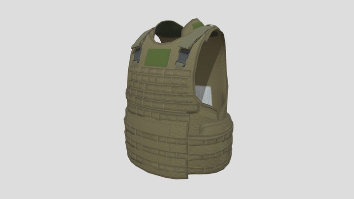 Modular Tactical Vest - Body Armor Game-Ready 3D Model