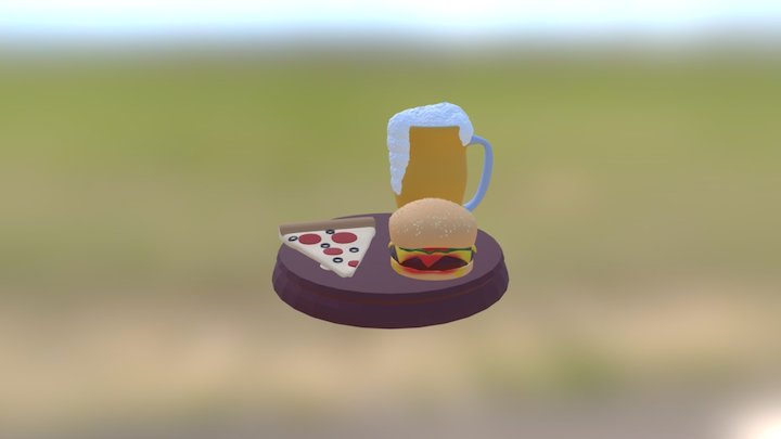 Pizza Platter FINAL1 3D Model