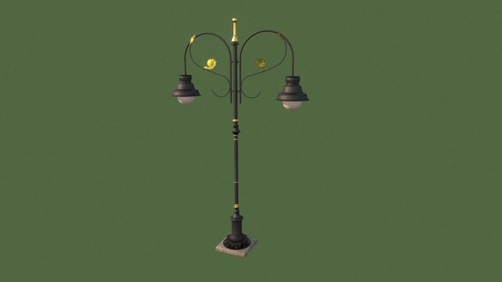 Fancy Street Lamp 3D Model