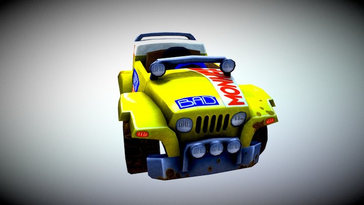 Jeep used in unrealeased casual mobile app game 3D Model