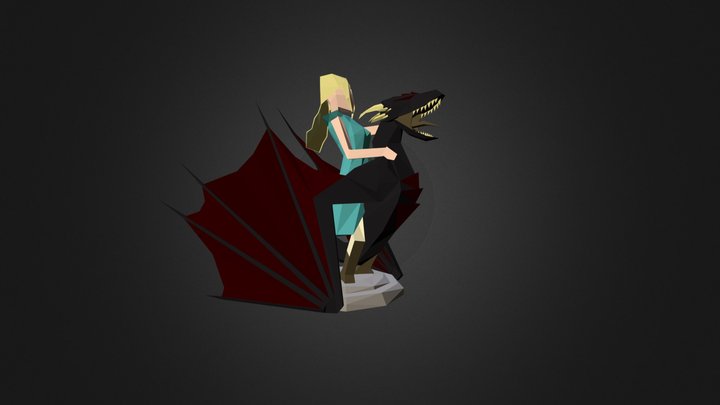 Daenerys Dragon LowPoly 3D Model