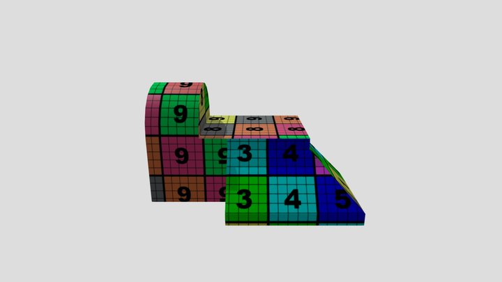 Uv building checkerboard 3D Model