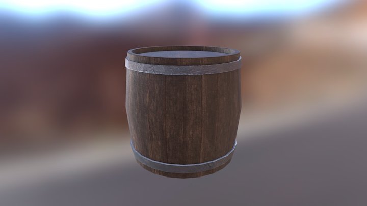 WineBarrel 3D Model