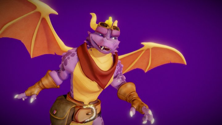 Elder Spyro (Reignited Fanart) 2022 3D Model