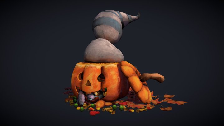 Halloween Raccoon 3D Model