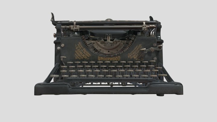 Underwood 5 typewriter 3D Model
