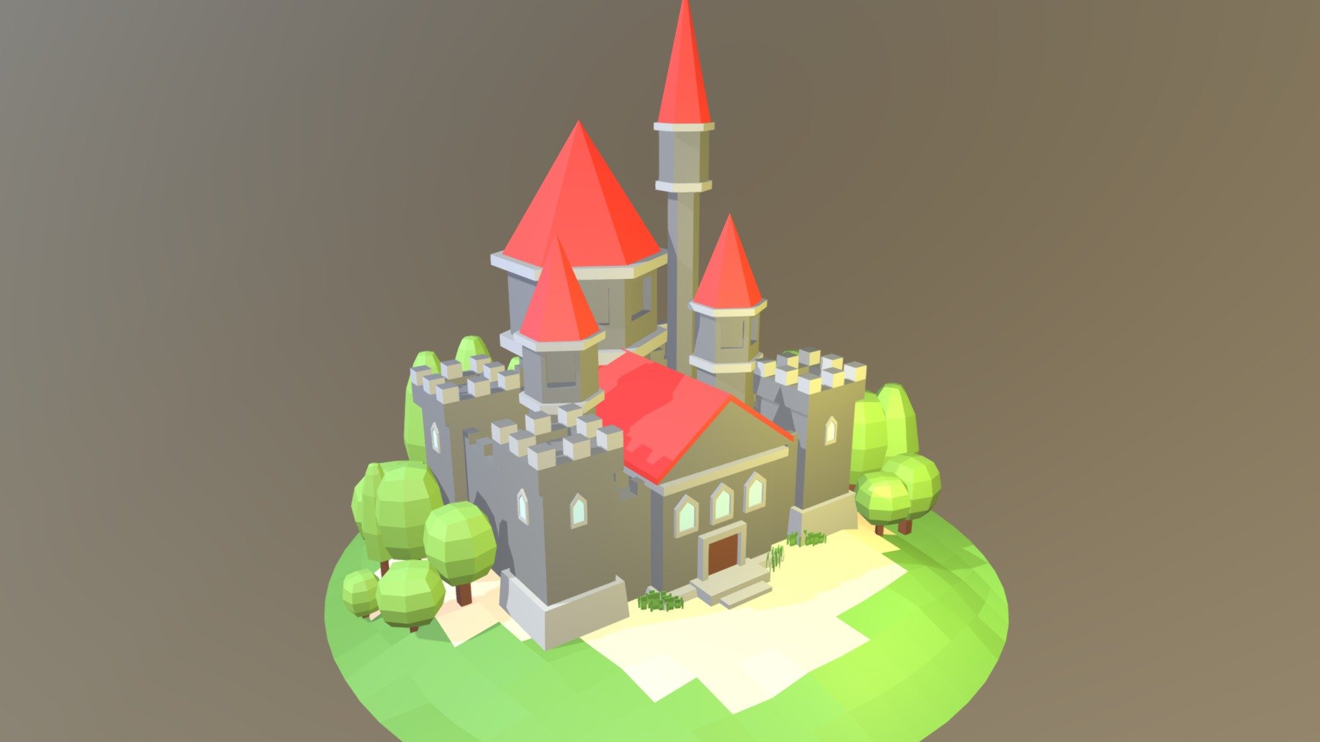 Low Poly Castle1 - 3D Model By JonhSmithhh [ad4e78a] - Sketchfab