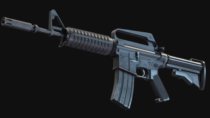 Retro AR-15 3D Model
