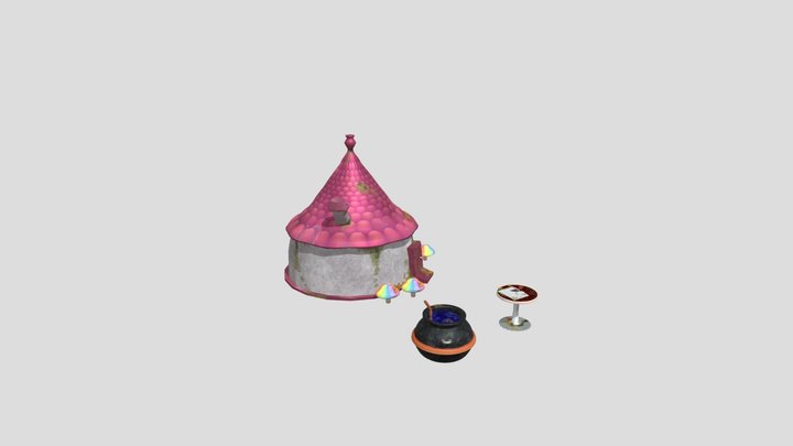 Escenario Fantasía Mágica 3D Model