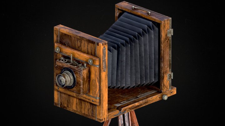 19th century wet plate camera 3D Model
