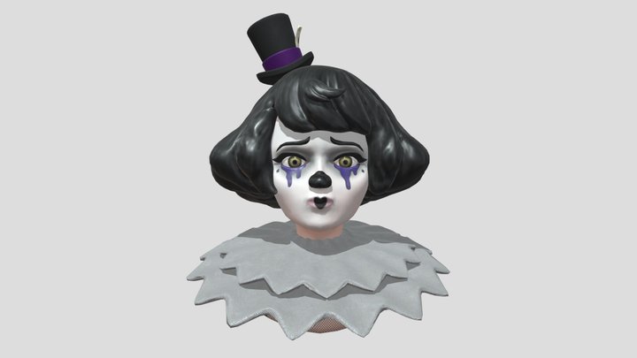 Clown Girl Bust 3D Model