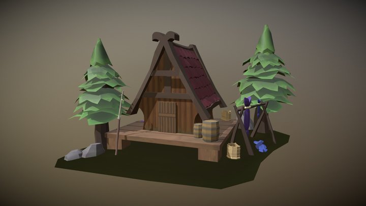 Viking Hut 3D Model