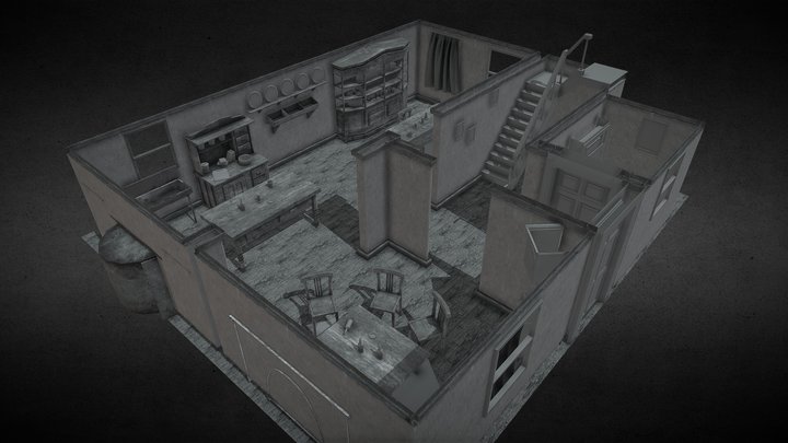 WIP - Interior Environment Farm House 3D Model