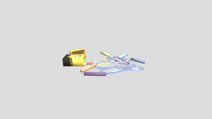 chalk box 3D Model