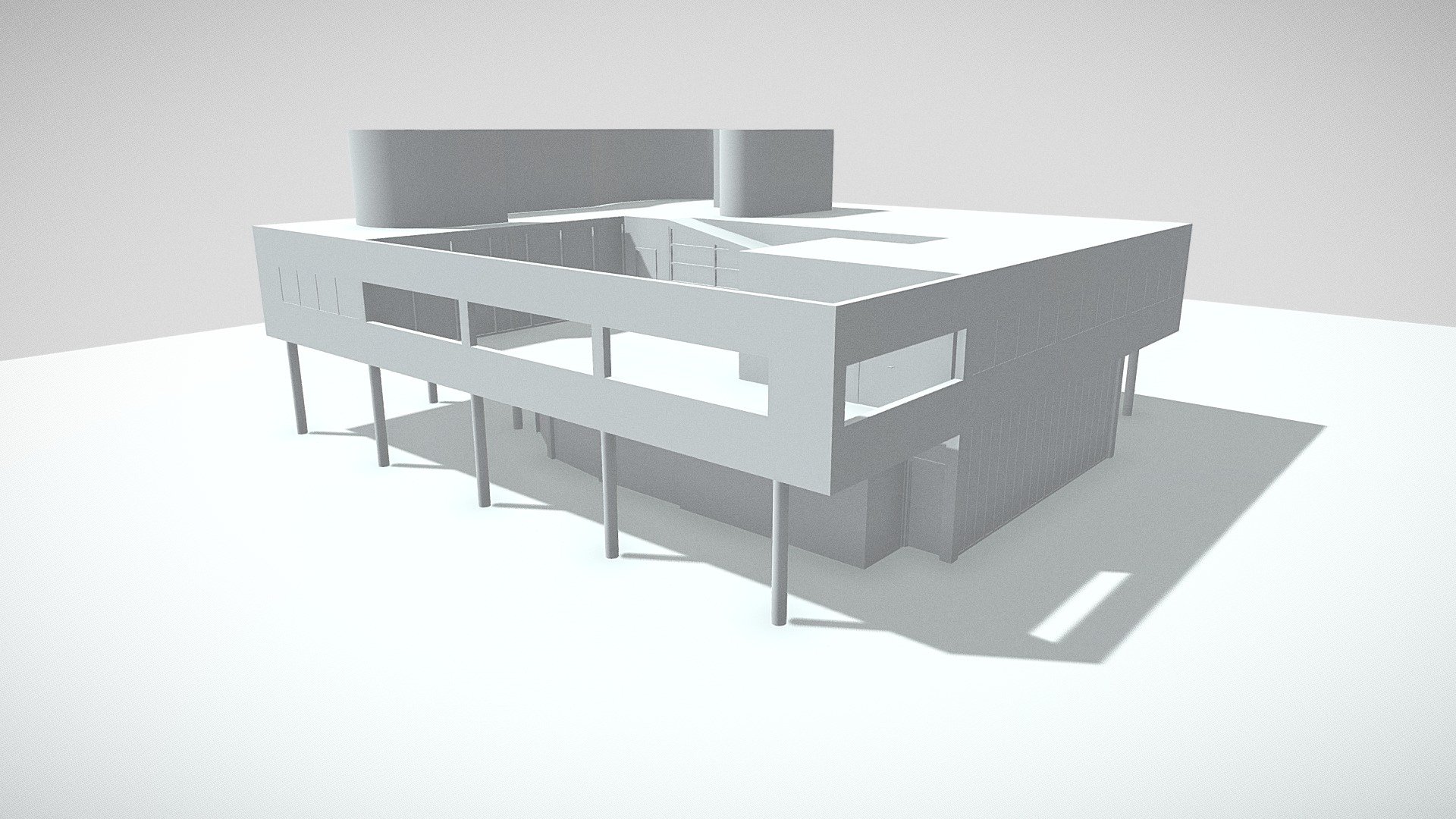Villa Savoye by the architect Le Corbusier - Download Free 3D model by ...