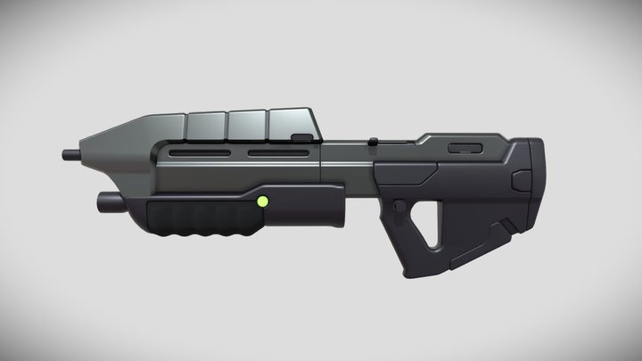 Halo Assault Rifle (unfinished) 3D Model